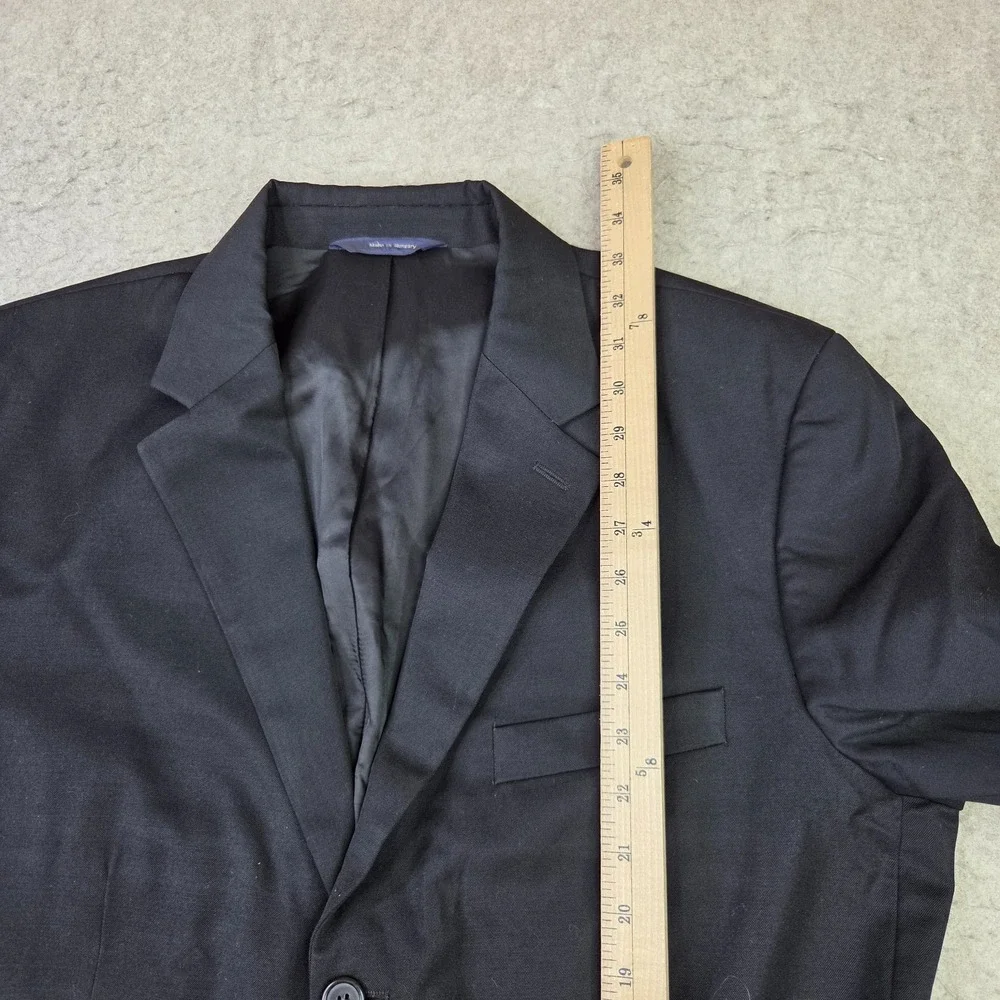 J Crew Suit Jacket Wool Mens 42L Black 3 Button Blazer Business